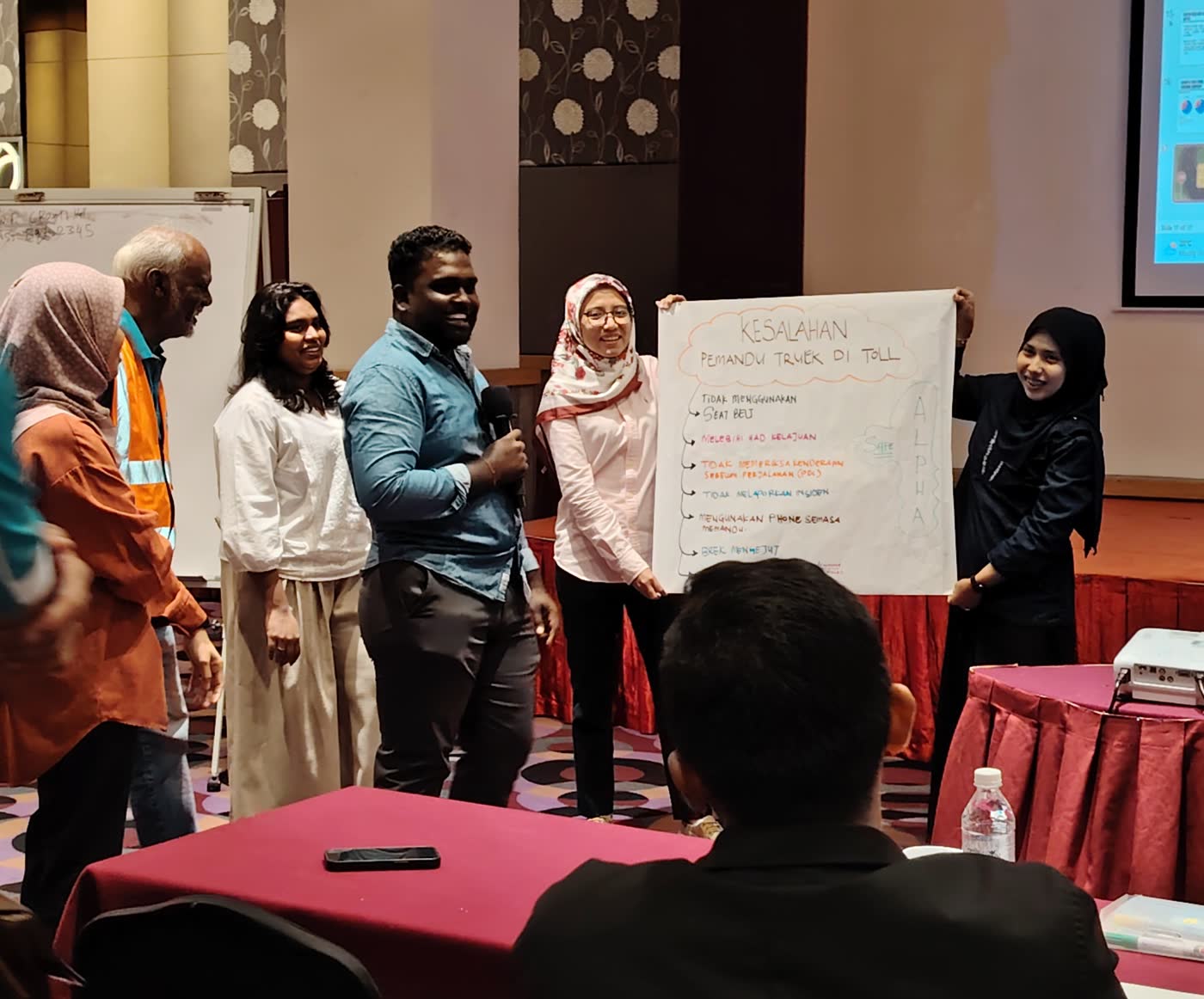 Road safety training participants